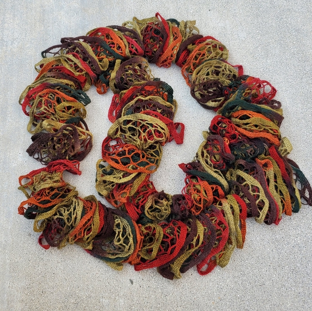 Handmade Crocheted Scarf New Never Worn Fall Color